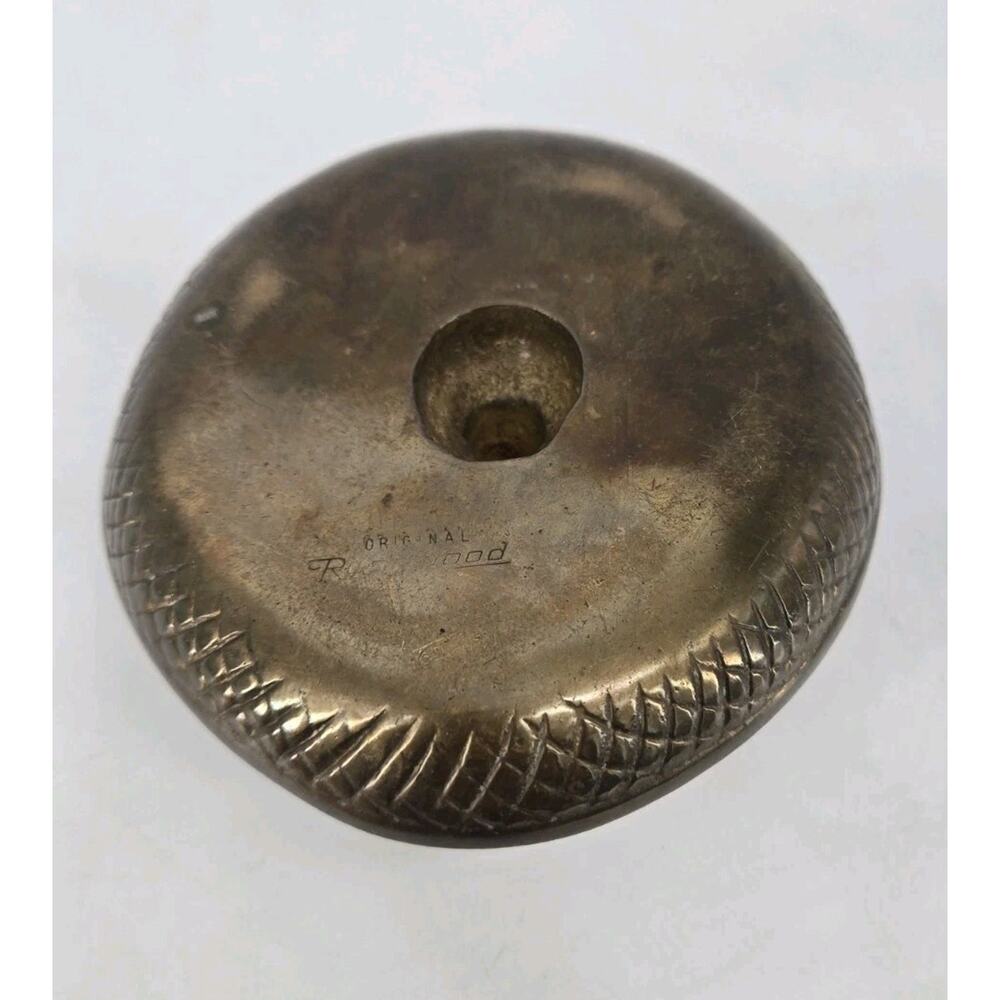 Vtg 1946 Russwood Sombrero Solid Cast Bronze Trinket Dish Jewelry Holder 5" - Picture 5 of 13